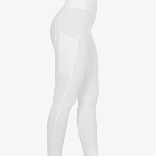 Legging EQUESTRO niña, grip en culera color TOTAL WHITE - Imagen 1