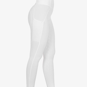Legging EQUESTRO niña, grip en culera color TOTAL WHITE - Imagen 1