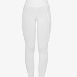 Legging EQUESTRO niña, grip en culera color TOTAL WHITE - Imagen 2