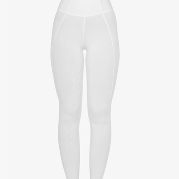 Legging EQUESTRO niña, grip en culera color TOTAL WHITE - Imagen 2