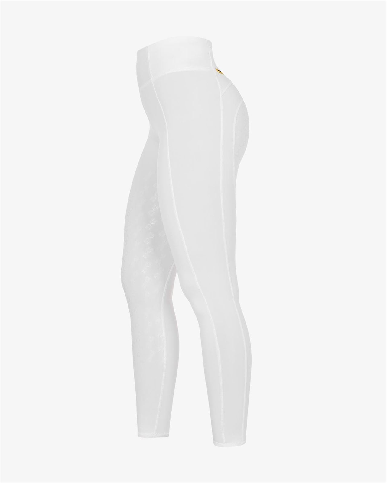 Legging EQUESTRO niña, grip en culera color TOTAL WHITE - Imagen 4