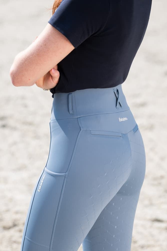 Legging ESKADRON Flex Full Grip color azul grisáceo, culera grip - Imagen 1