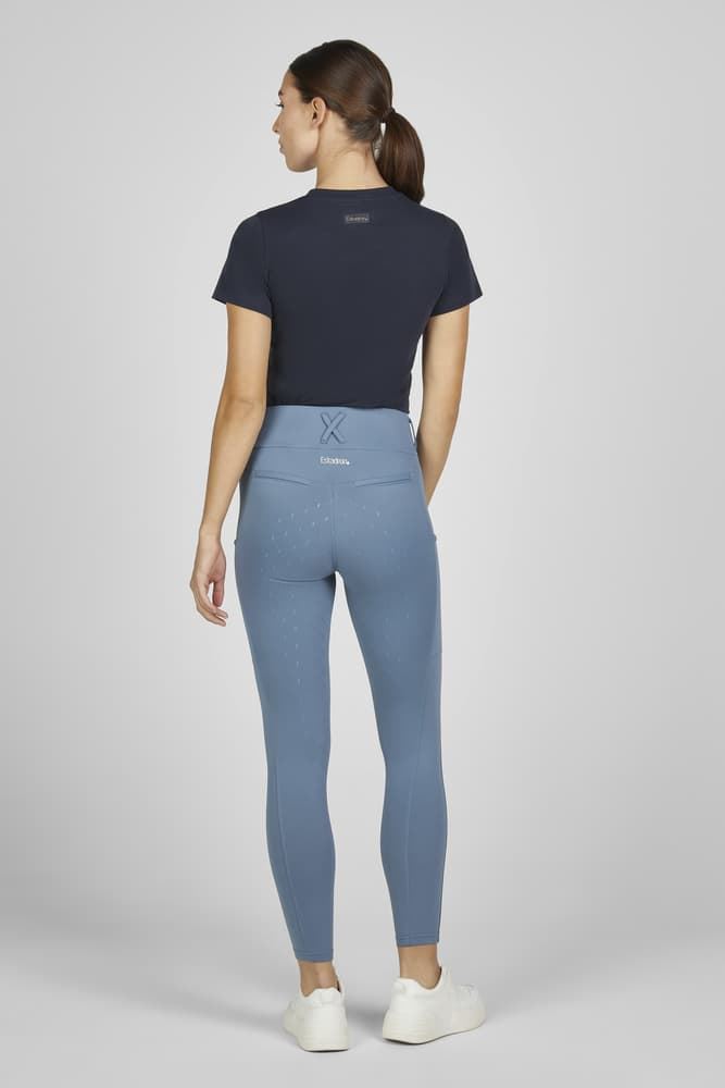 Legging ESKADRON Flex Full Grip color azul grisáceo, culera grip - Imagen 6