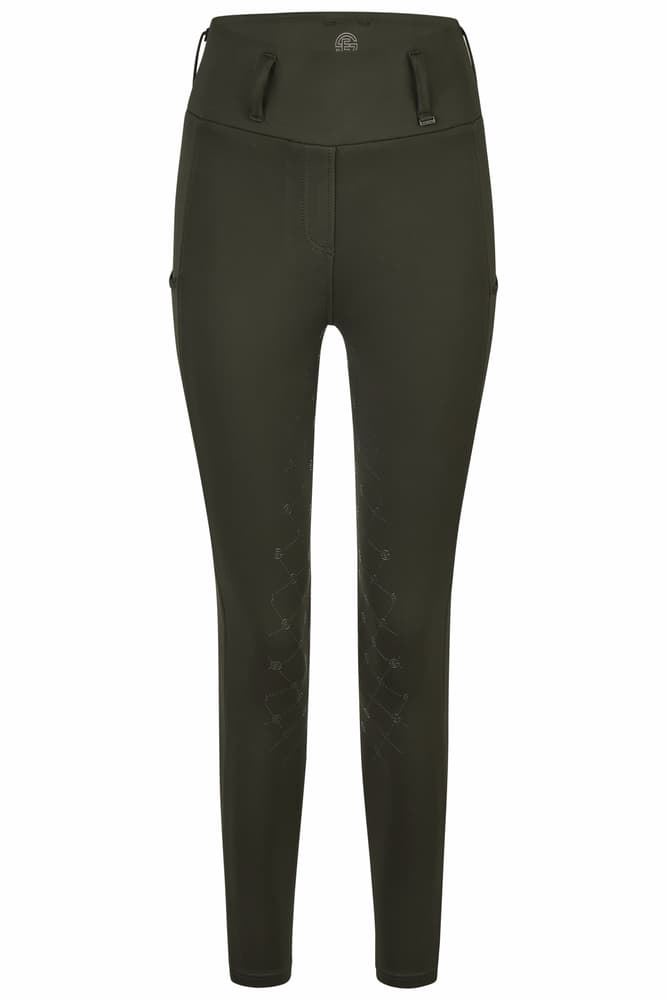 Legging ESKADRON Tight color verde, culera grip - Imagen 1