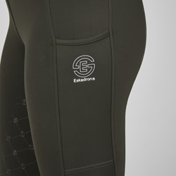 Legging ESKADRON Tight color verde, culera grip - Imagen 2
