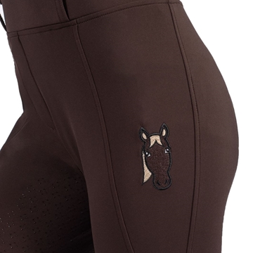 Legging HKM Sports Equipment niña Mia grip en culera color marrón TALLA 7-9 años - Imagen 1