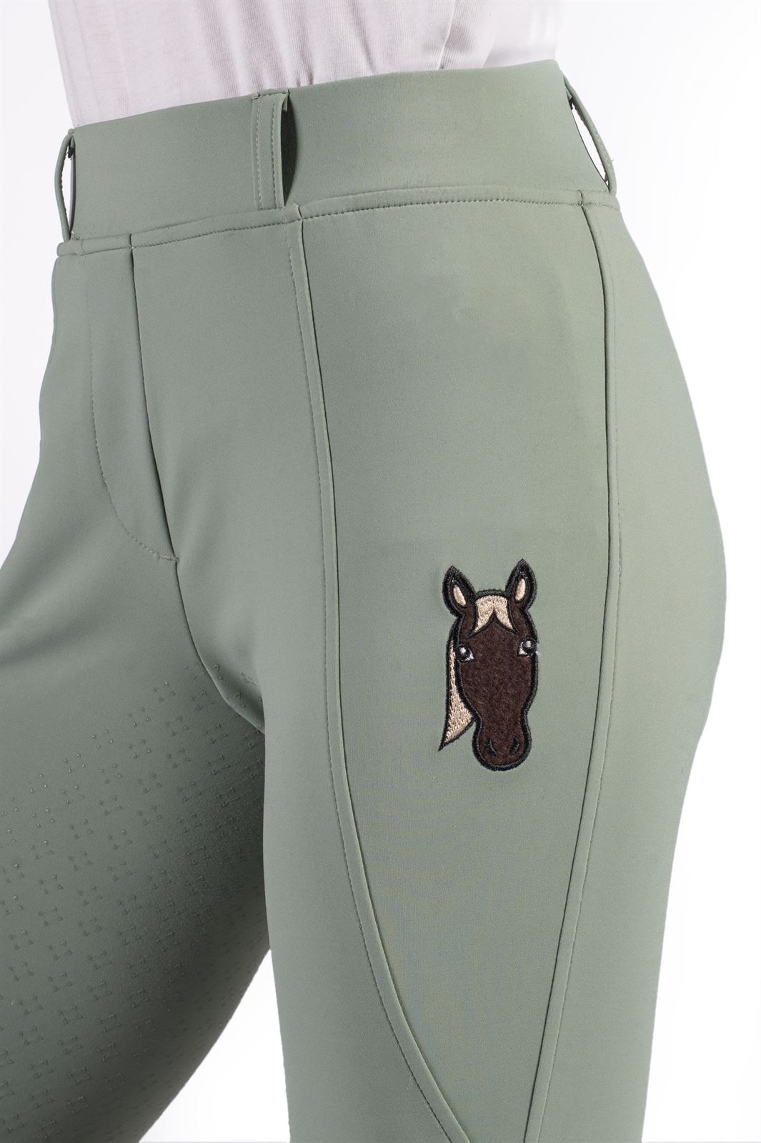 Legging HKM Sports Equipment niña Mia grip en culera color verde TALLA 7-9 años - Imagen 2