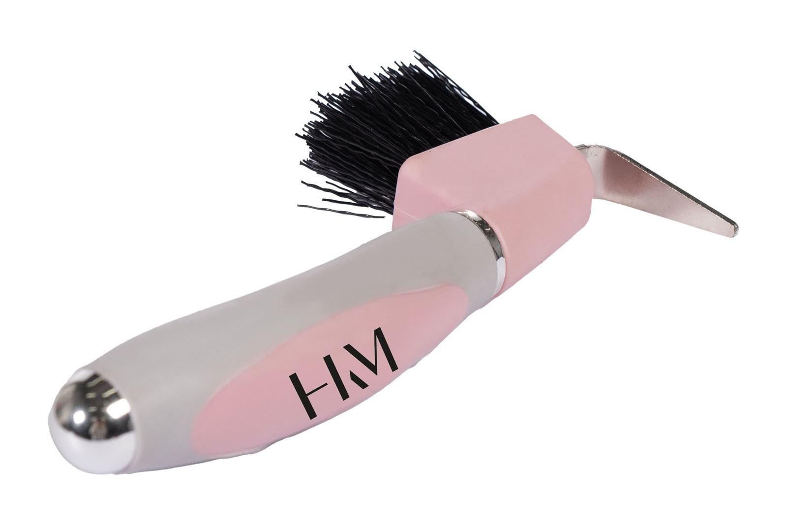Limpiacascos HKM Sports Equipment Soft rosa/gris con cepillo - Imagen 1