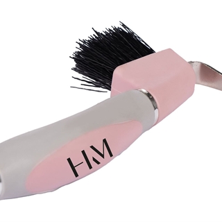 Limpiacascos HKM Sports Equipment Soft rosa/gris con cepillo - Imagen 1