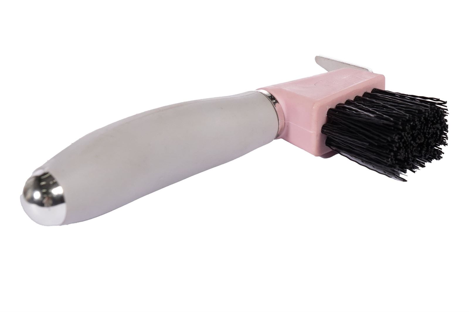 Limpiacascos HKM Sports Equipment Soft rosa/gris con cepillo - Imagen 2