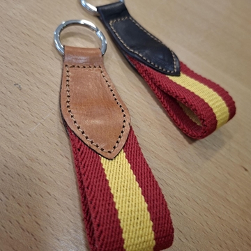 Llavero piel y lona bandera España - Imagen 1