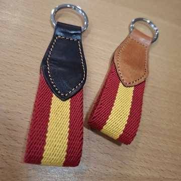 Llavero piel y lona bandera España - Imagen 2