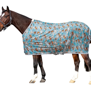 Manta antimoscas HKM Sports Equipment estampado mariposas - Imagen 1