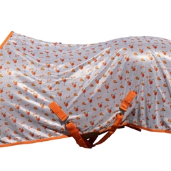 Manta antimoscas HKM Sports Equipment Splash estampado naranjas talla 135 - Imagen 1