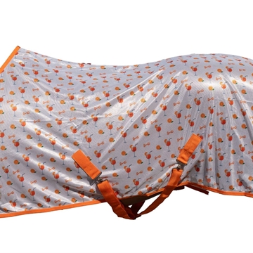 Manta antimoscas HKM Sports Equipment Splash estampado naranjas talla 135 - Imagen 1