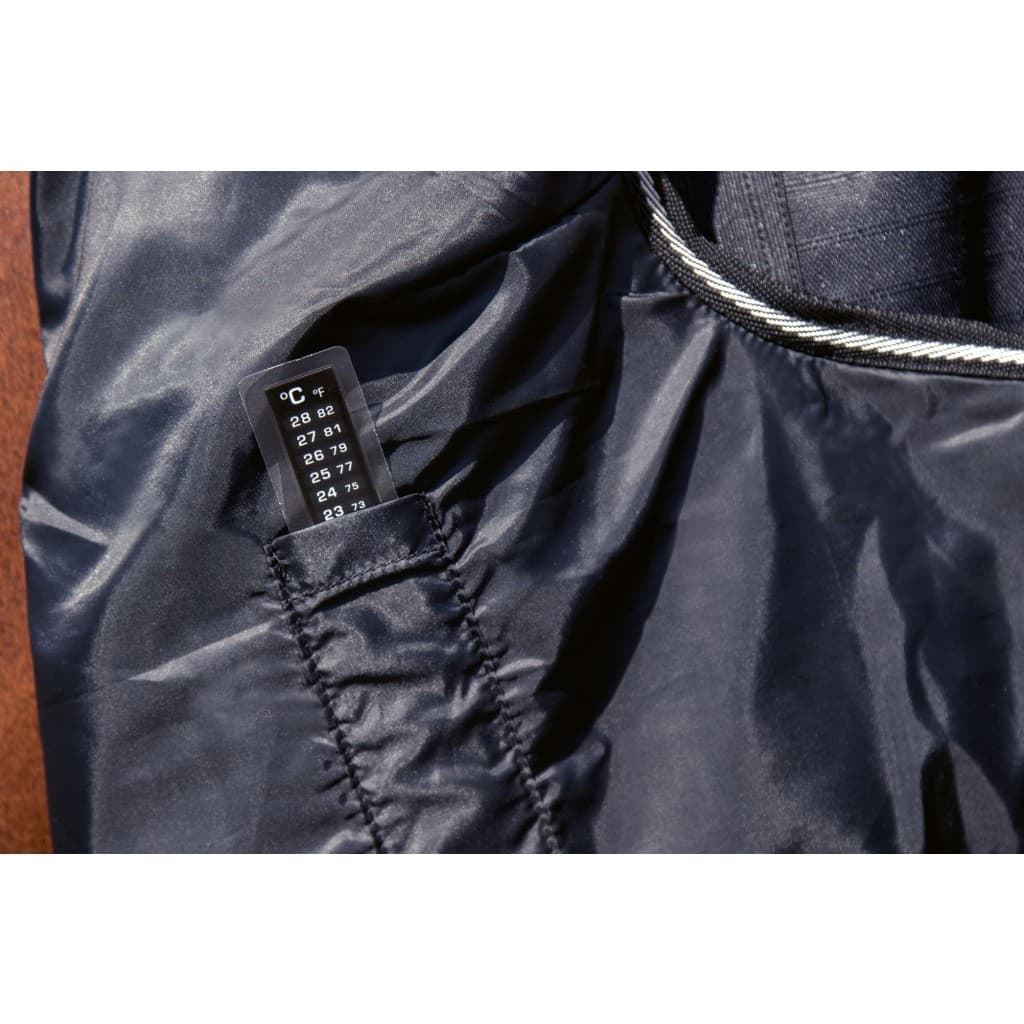 Manta HKM Innsbruck Highneck impermeable, con forro polar, color negro - Imagen 3
