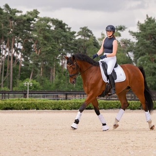 Mantilla ESKADRON DOMA color blanco con vivo cristales plata - Imagen 2