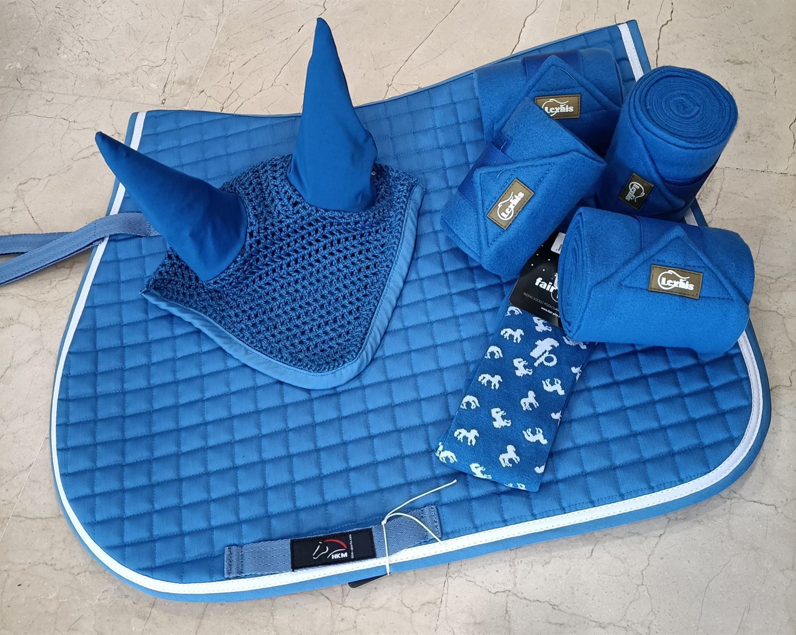 Mantilla HKM Sports Equipment Charly color azul royal PONY - Imagen 3
