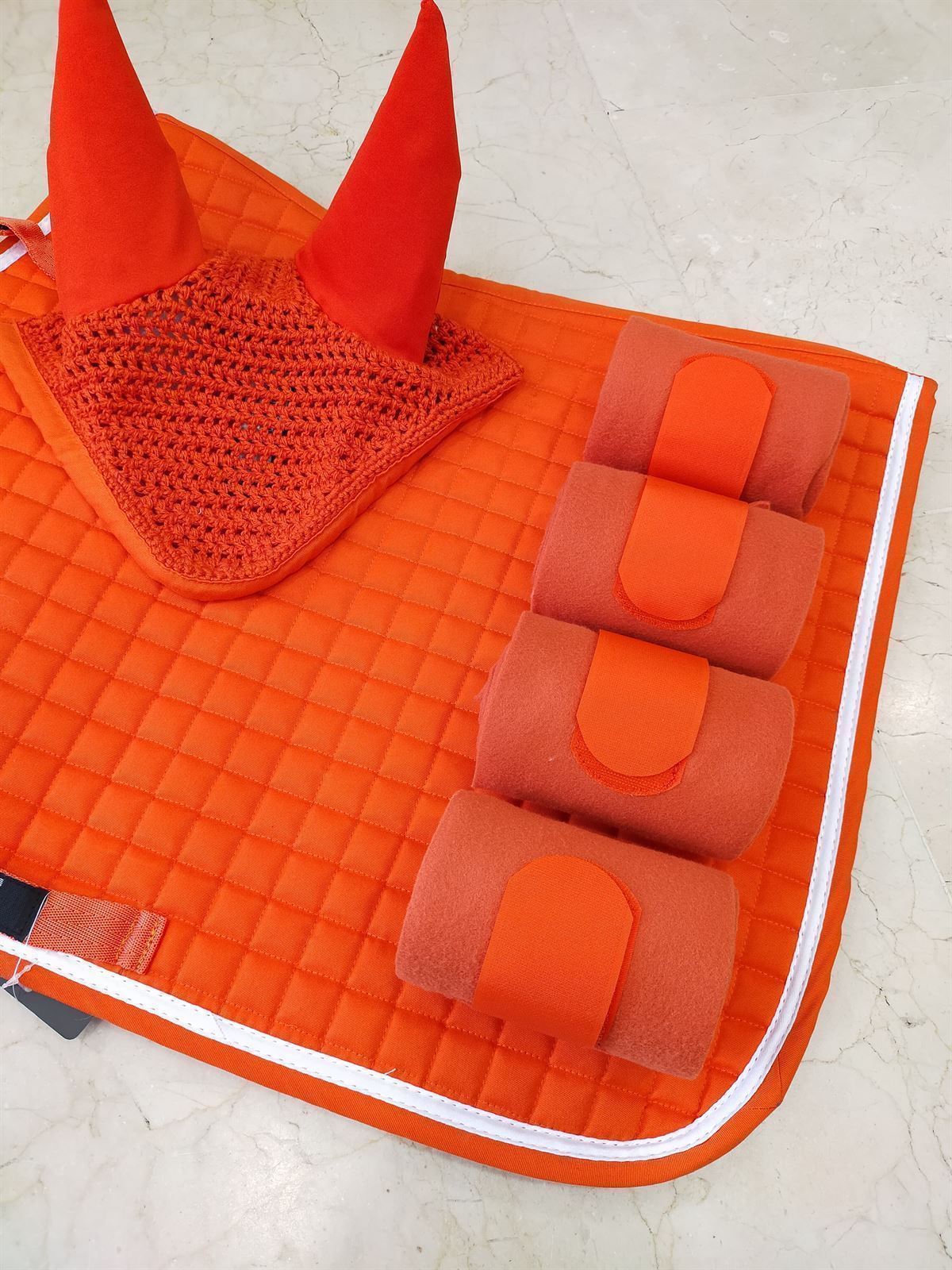 Mantilla HKM Sports Equipment Charly, USO GENERAL, color naranja TALLA PONY - Imagen 2