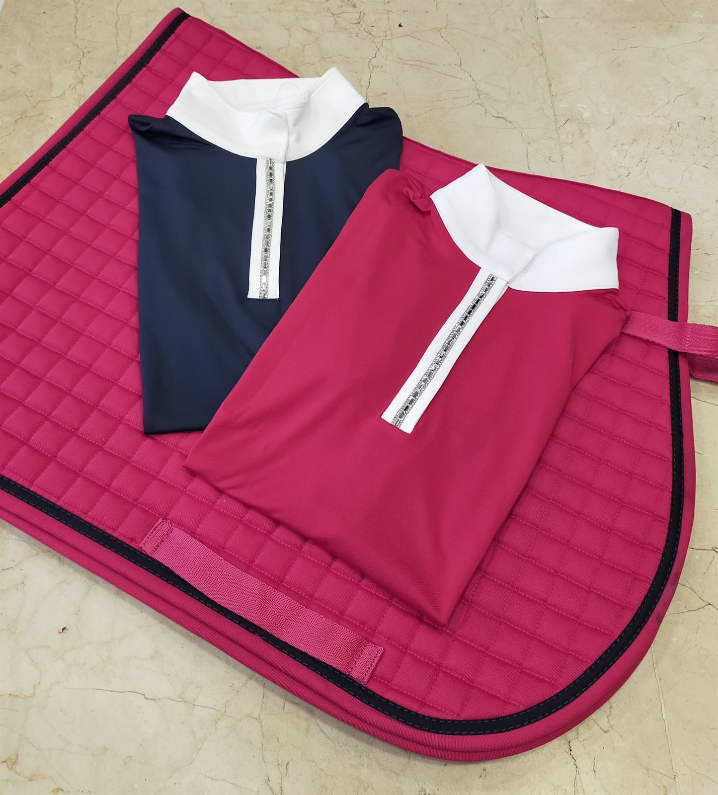 Mantilla HKM Sports Equipment Charly, USO GENERAL, color rosa fucsia, talla PONY - Imagen 3