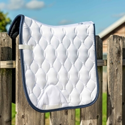 Mantilla HKM Sports Equipment Dressage Competition color blanco/azul marino DOMA - Imagen 2