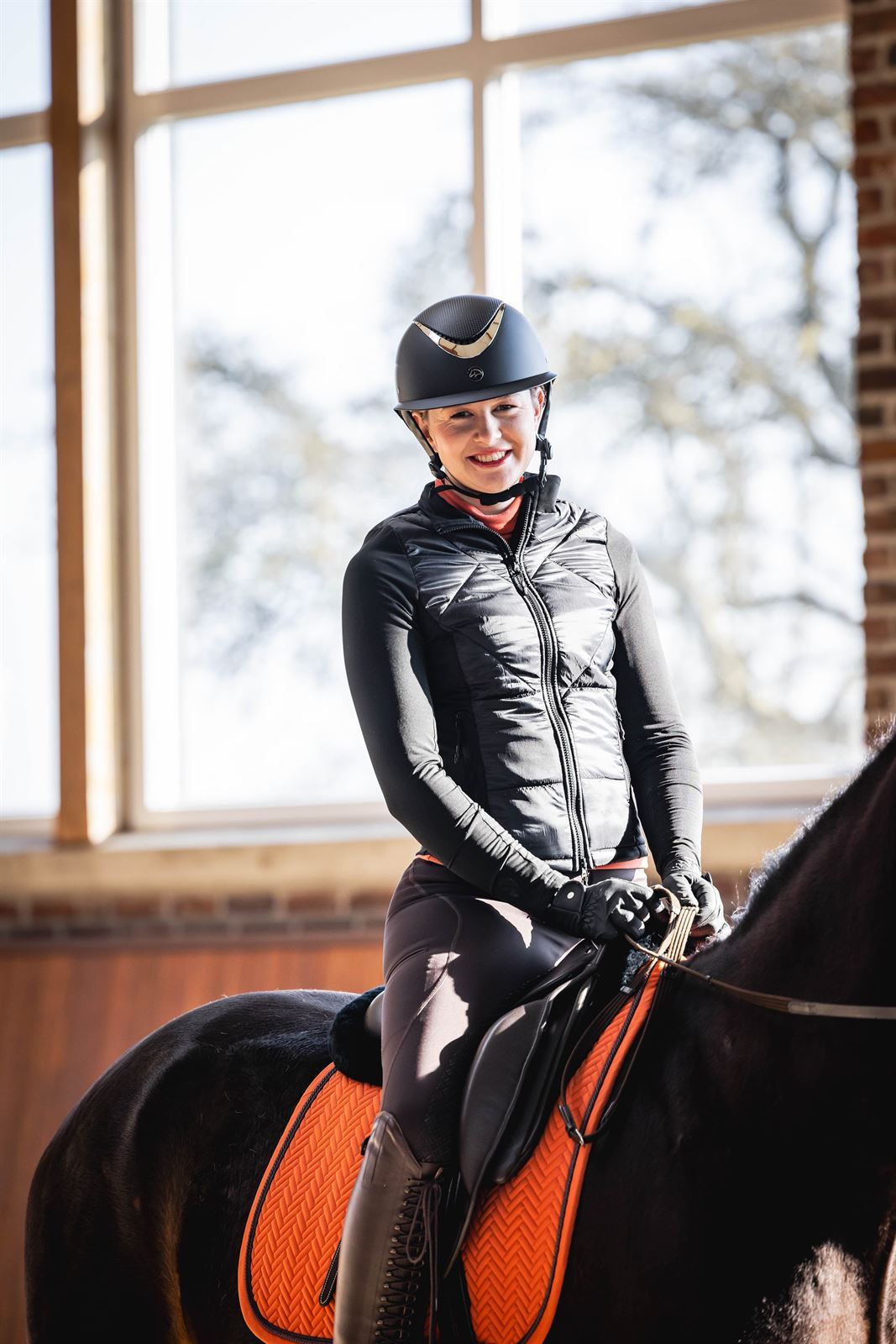 Mantilla HKM Sports Equipment Florence color teja DOMA - Imagen 2