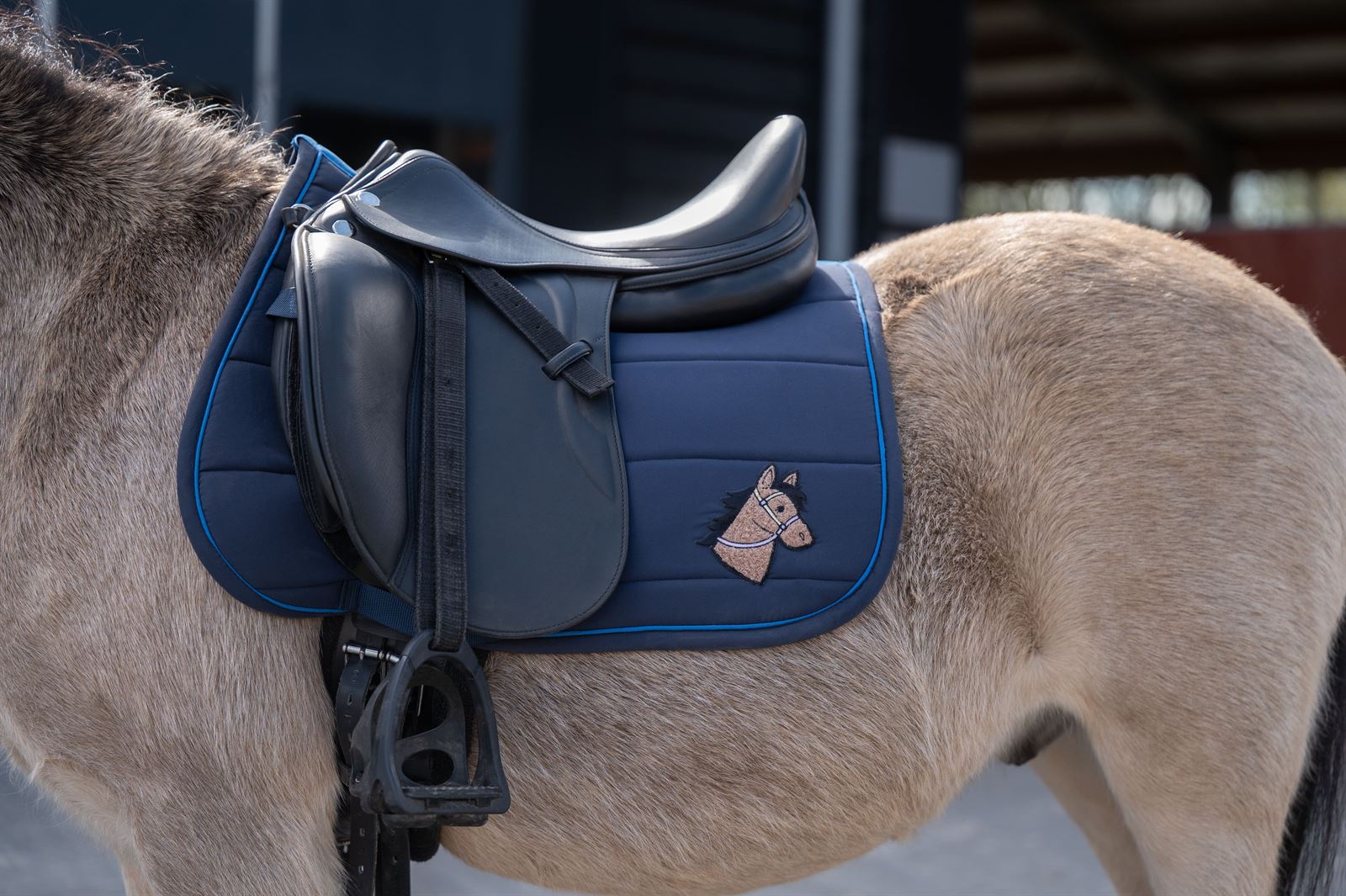 Mantilla HKM Sports Equipment Mia color azul marino TALLA SHETLAND - Imagen 2