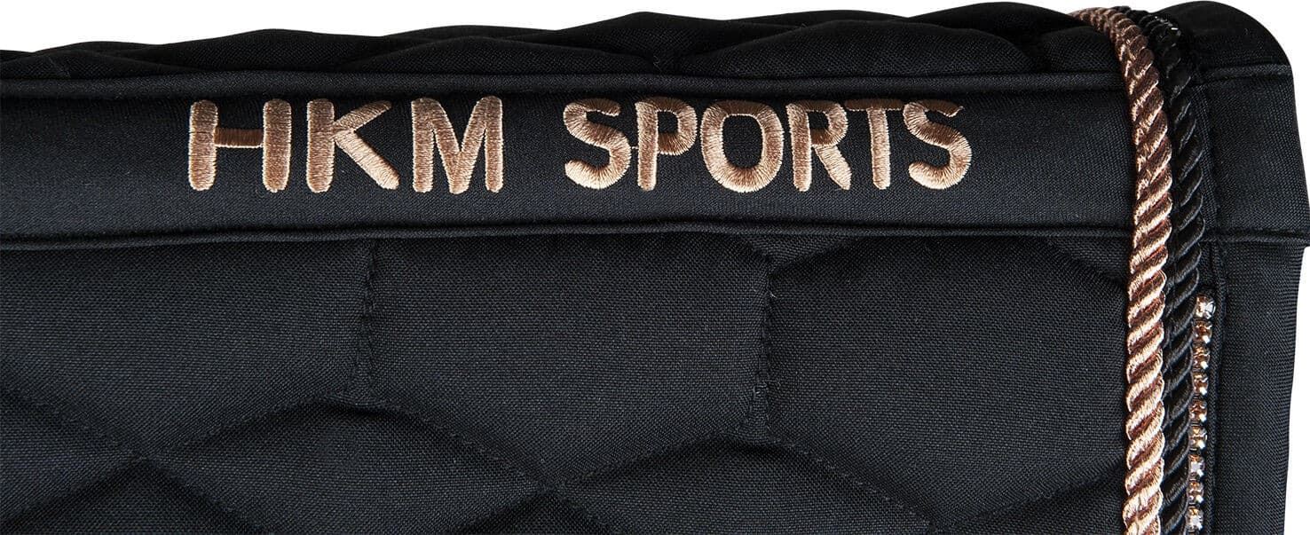 Mantilla HKM Sports Equipment Rosegold Glamour color negro TALLA PONY USO GENERAL - Imagen 2