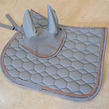 Mantilla HKM Sports Equipment Rosegold Glamour gris DOMA - Imagen 2