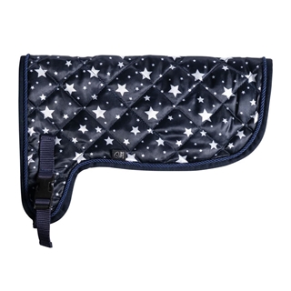 Mantilla Hobby Horsing HKM Sports Equipment azul marino estampado estrellas - Imagen 1