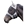 Máscara antimoscas HKM con orejas y flecos, color gris, talla COB - Imagen 1