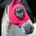 Máscara antimoscas HKM Sports Equipment Elastic con orejas y cremallera color fucsia TALLA M - Imagen 2