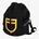 Mochila tela para casco y demás usos EQUESTRO negra logo amarillo - Imagen 1