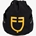 Mochila tela para casco y demás usos EQUESTRO negra logo amarillo - Imagen 2