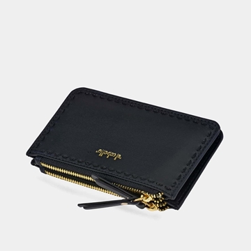 Monedero "EL CABALLO" doble bolsillo piel negra - Imagen 1