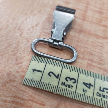 Mosquetón de grillete, hierro niquelado (muy buena calidad) - Imagen 2