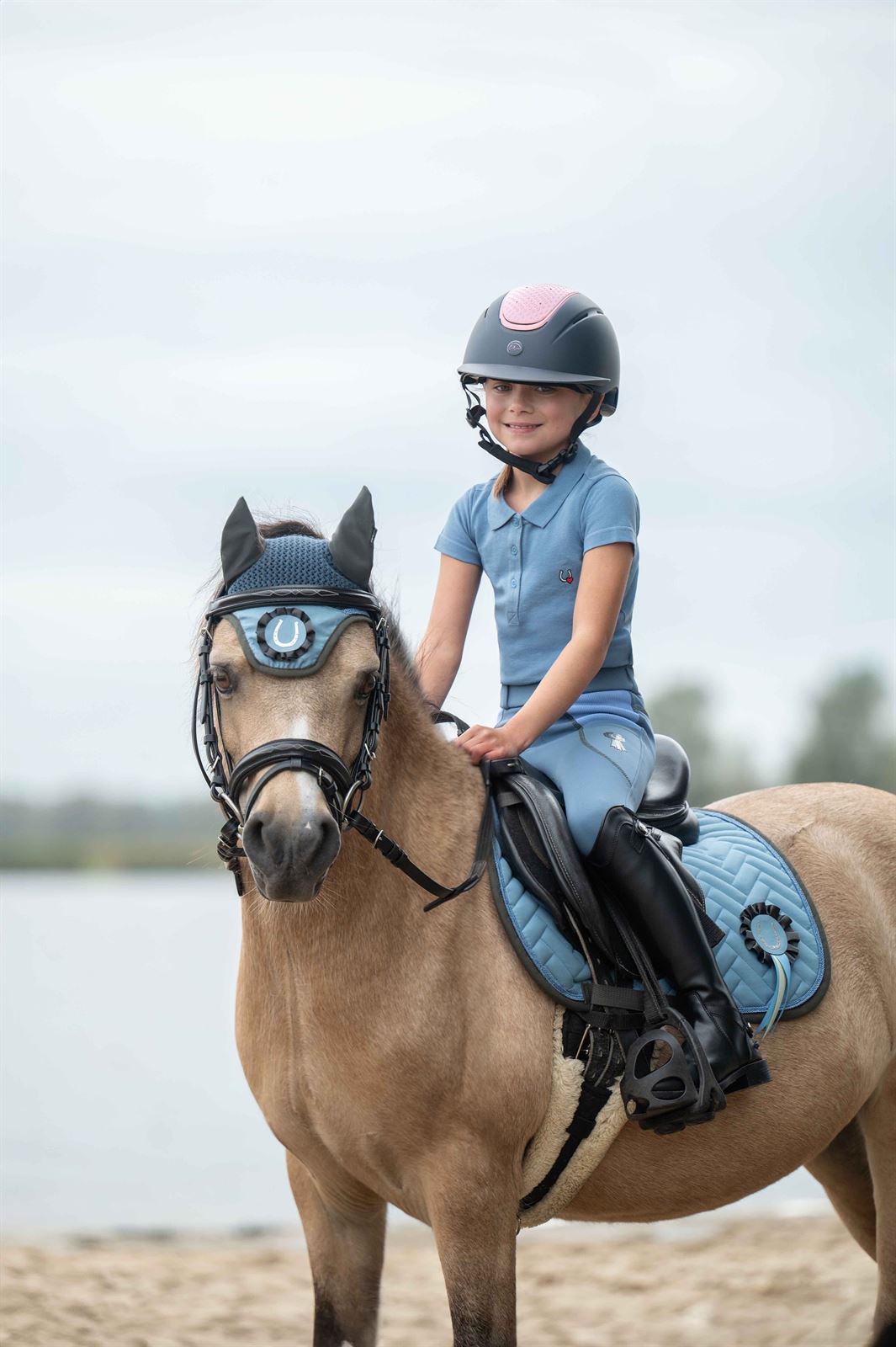 Orejeras HKM Nele color azul humo - Imagen 4