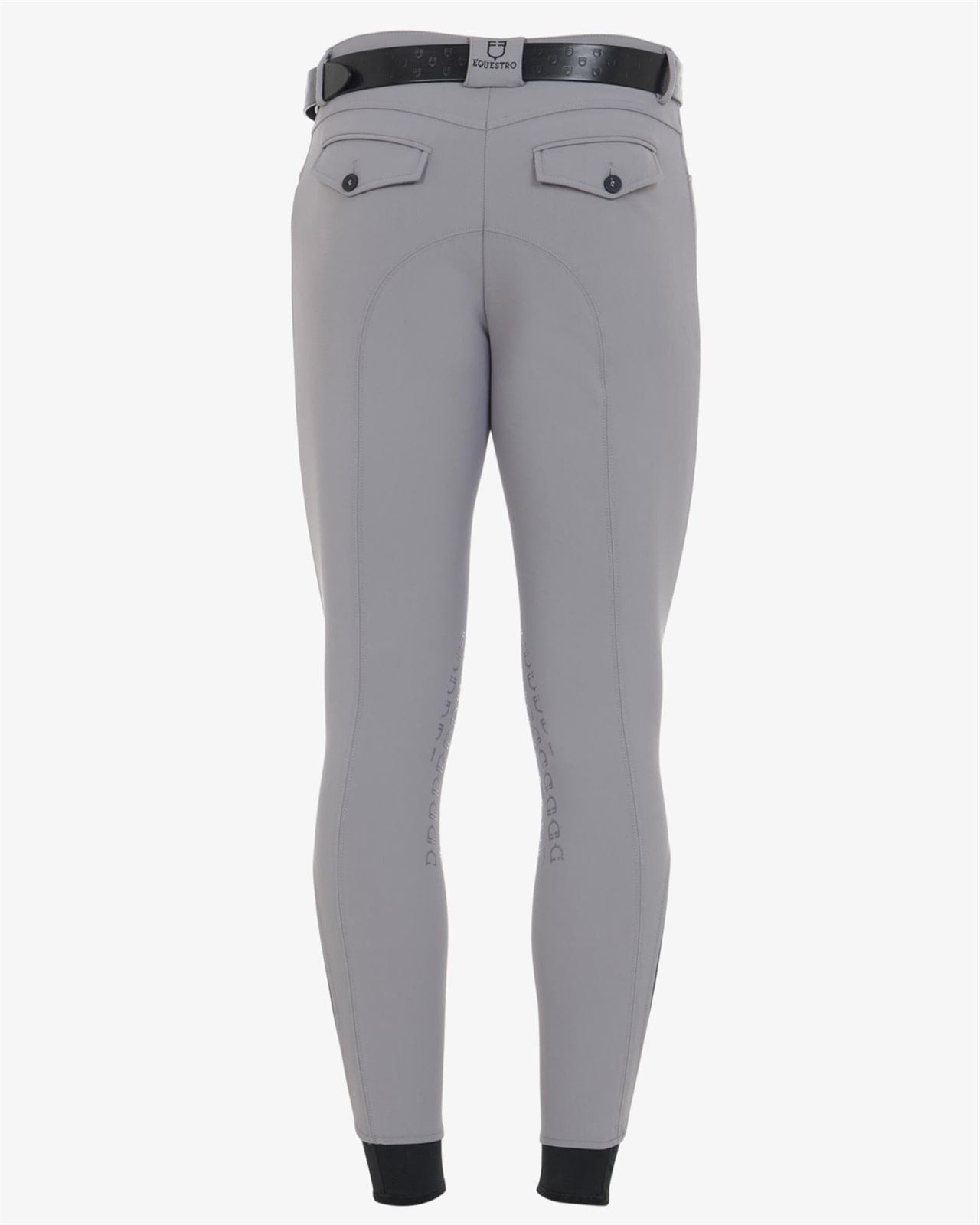 Pantalón caballero EQUESTRO Caspar grip rodilla color gris TALLA 48 (talla 42 española) - Imagen 3