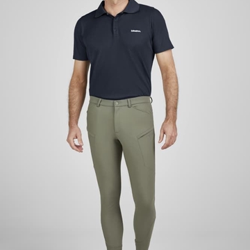 Pantalón caballero ESKADRON Classic Sports grip rodilla color verde kaki - Imagen 1