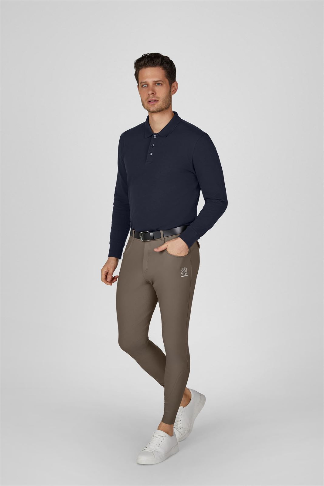 Pantalón caballero ESKADRON Dinamic grip culera color taupe - Imagen 1