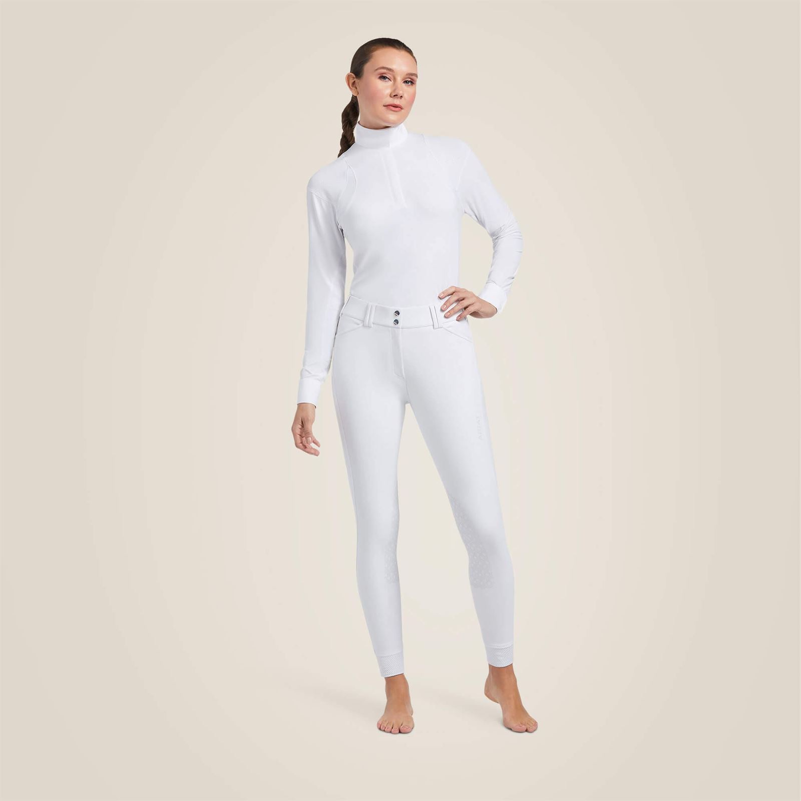 Pantalón mujer ARIAT TRI FACTOR grip rodilla color blanco - Imagen 3