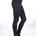 Pantalón mujer HKM Sports Equipment DENIM (vaquero) color negro rodilla grip - Imagen 2