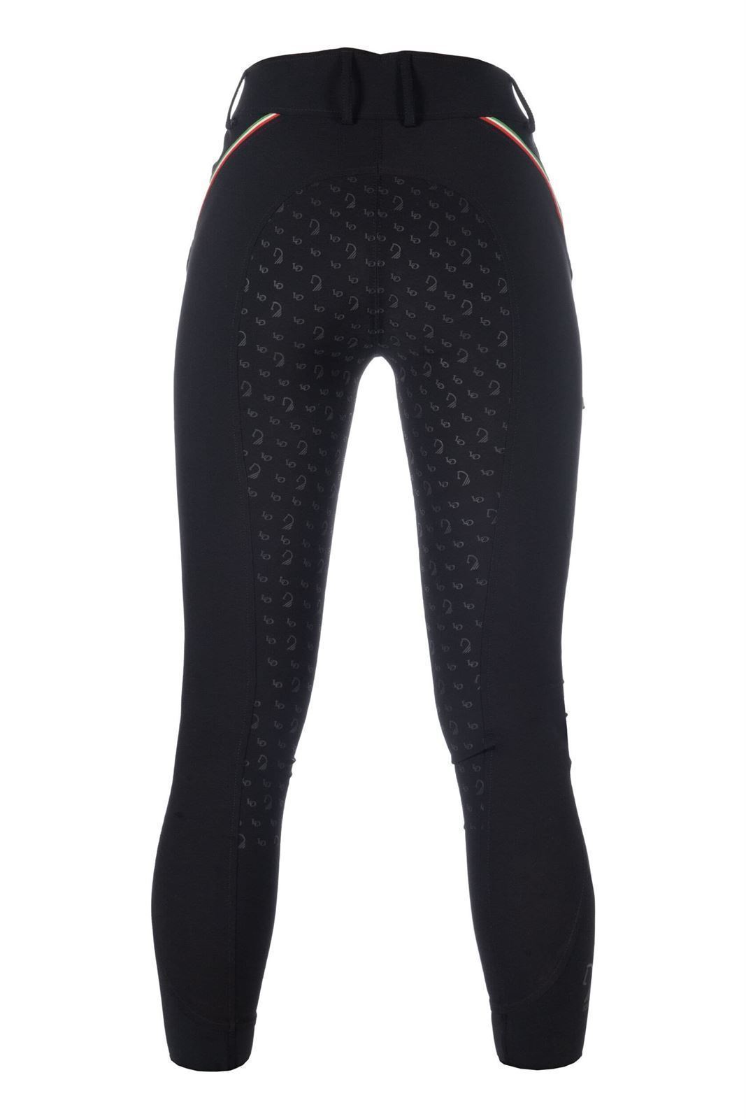 Pantalón mujer HKM Sports Equipment LAURIA GARRELLI Livigno Sportive culera de grip, color negro TALLA 36 - Imagen 3