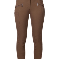 Pantalón mujer HKM Sports Equipment Lia High Waist culera de grip, color marrón - Imagen 1