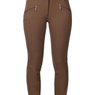 Pantalón mujer HKM Sports Equipment Lia High Waist culera de grip, color marrón - Imagen 1