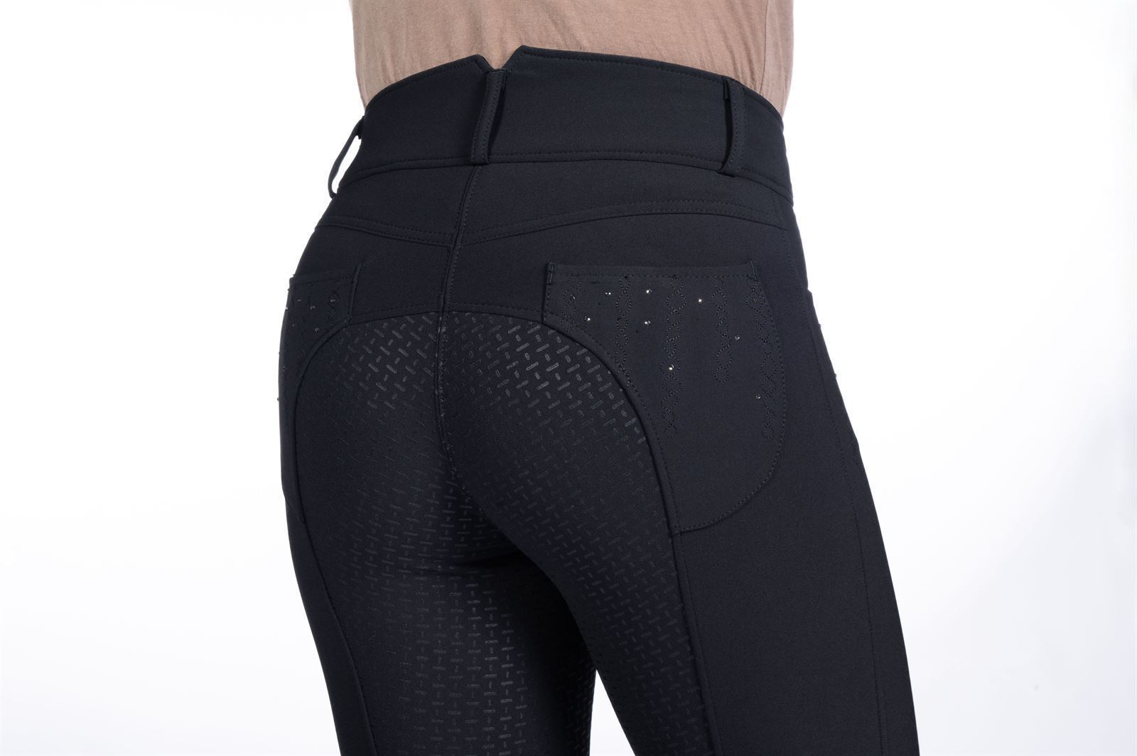 Pantalón mujer HKM Sports Equipment Savona Style culera silicona, color negro - Imagen 3