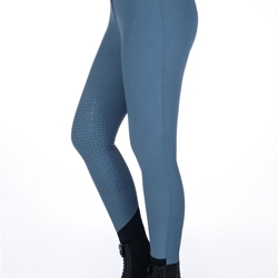 Pantalón mujer HKM Sports Equipment Tampa rodilla silicona, color azul vaquero TALLA 36 - Imagen 1