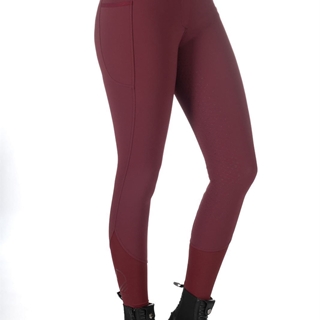 Pantalón mujer LAURIA GARRELLI HKM Sports Equipment Livigno culera de grip, color granate TALLA 38 - Imagen 1