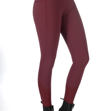 Pantalón mujer LAURIA GARRELLI HKM Sports Equipment Livigno culera de grip, color granate TALLA 38 - Imagen 1