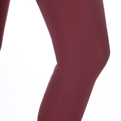 Pantalón mujer LAURIA GARRELLI HKM Sports Equipment Livigno culera de grip, color granate - Imagen 2